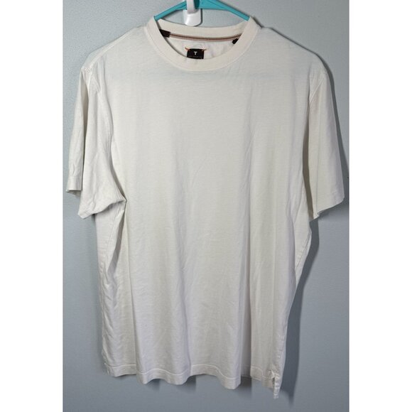 Left Coast Tee by Eli Thomas Mens White Large 100% Cotton Crewneck Short Sleeve - Picture 1 of 12